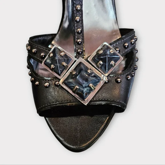 Miu Miu Black Studded Heels - Picture 5 of 11